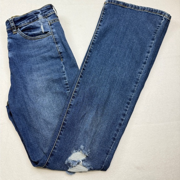 KanCan Size 7/27 Women's Blue Flare Jeans - Picture 1 of 4